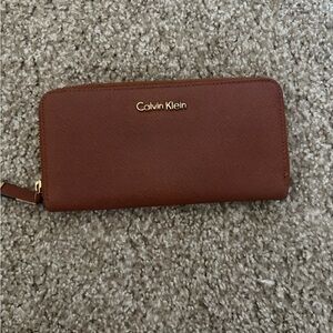 Calvin Klein Tan Zip-Around Wallet